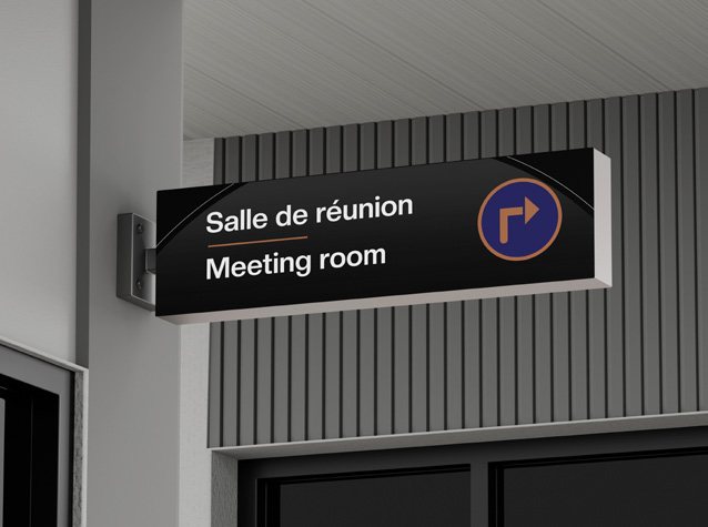 Signalétique directionnelle — Orientation bilingue
